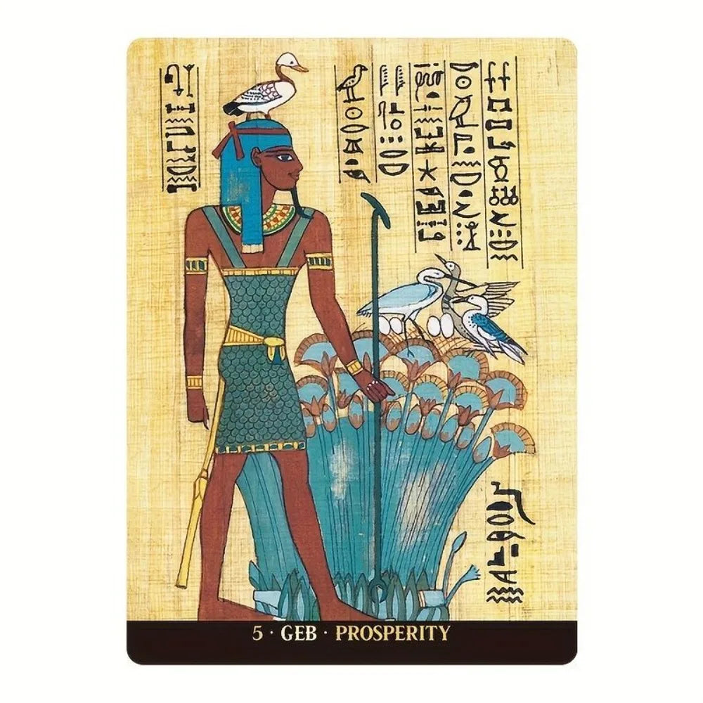 Egyptian Gods Oracle Cards - Ancient Egypt Divination Deck 12.6*8.9cm for Meditation, Guidance - Papyrus Art Style serenya