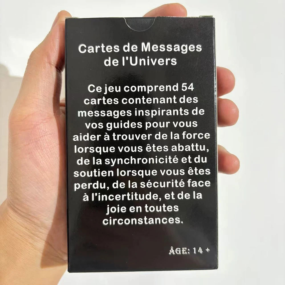French Oracle Cards, French Tarot Deck, Universe Messages Tarot Cards, Cosmic Wisdom Oracle Cards, 12x7cm, 54-Cards serenya