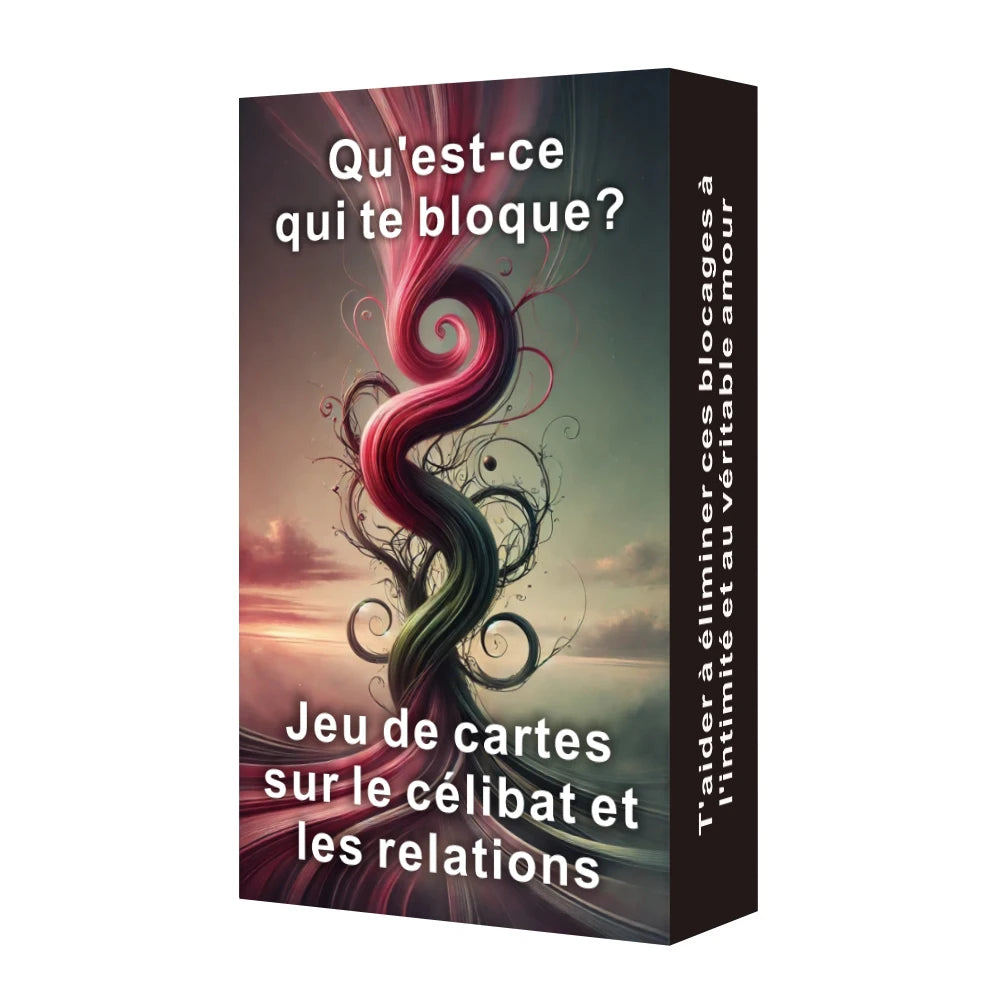 French Soulmate Tarot Cards, What's Blocking You? Love Oracle Cards, Singles Relationship Oracle Deck for Beginners, 80-Cards serenya