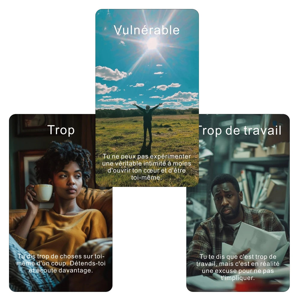 French Soulmate Tarot Cards, What's Blocking You? Love Oracle Cards, Singles Relationship Oracle Deck for Beginners, 80-Cards serenya
