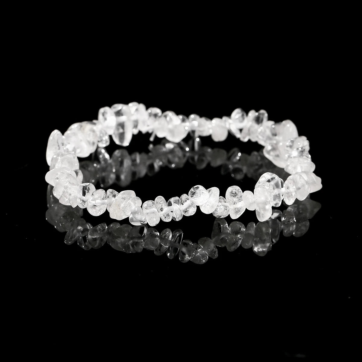 Natural Amethyst Chips Bracelet Healing Chakra Yoga Meditation and Positive Energy Crystal Stretch Bangles Gift for Girlfriend serenya