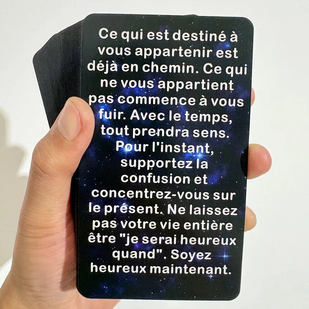 French Oracle Cards, French Tarot Deck, Universe Messages Tarot Cards, Cosmic Wisdom Oracle Cards, 12x7cm, 54-Cards serenya