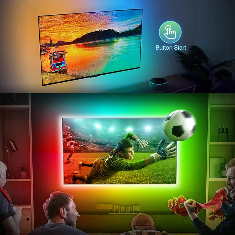 2024 New Ambient TV LED Backlight Sync to Screen For 40-85Inch Real-Time Sync LED Light Strip For 4K HDMI-Compatible 2.0 Device serenya