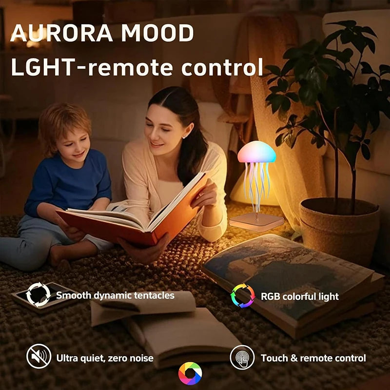Lampe Méduse LED — 9 Tentacules & Télécommande