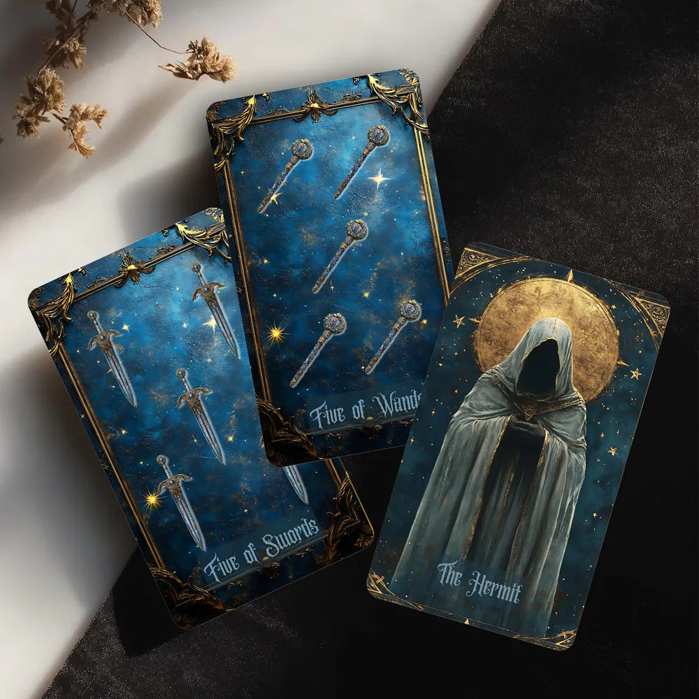 Jeu de Tarot Céleste — 78 Cartes Cosmiques & Guide Spirituel