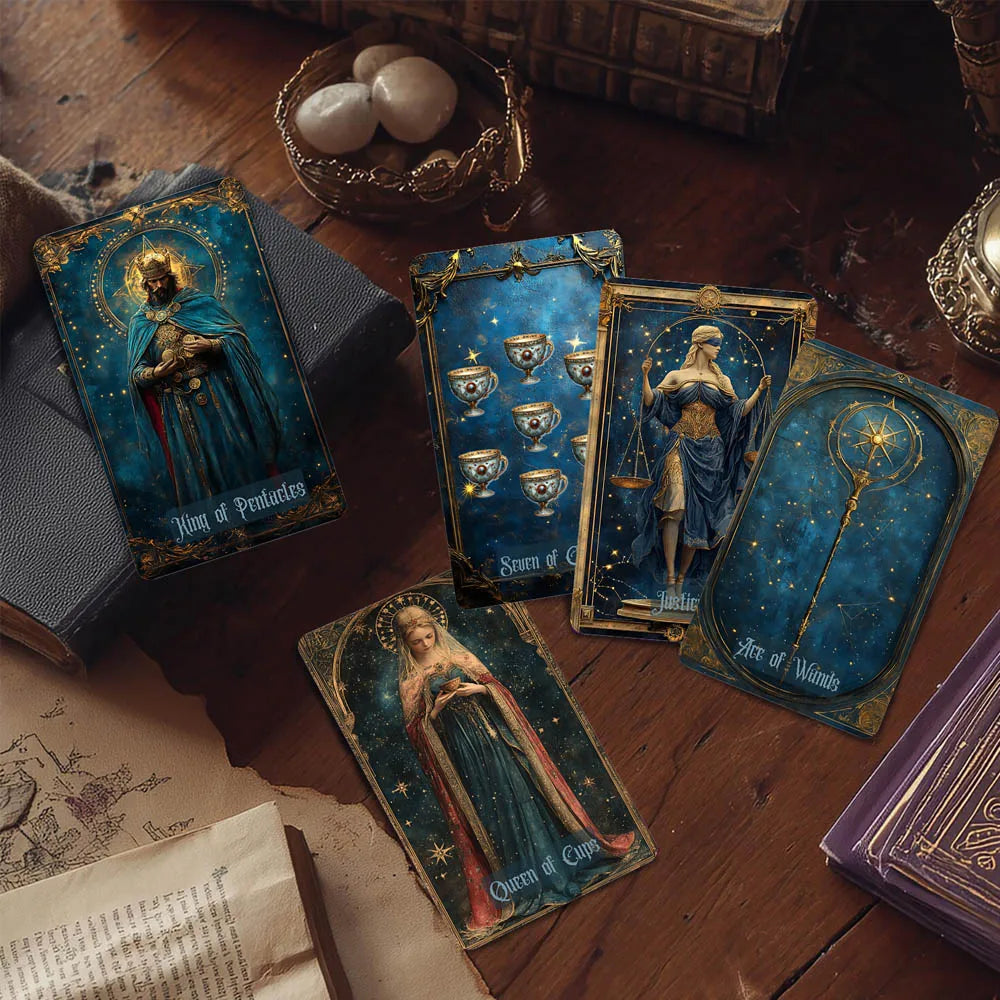 Jeu de Tarot Céleste — 78 Cartes Cosmiques & Guide Spirituel