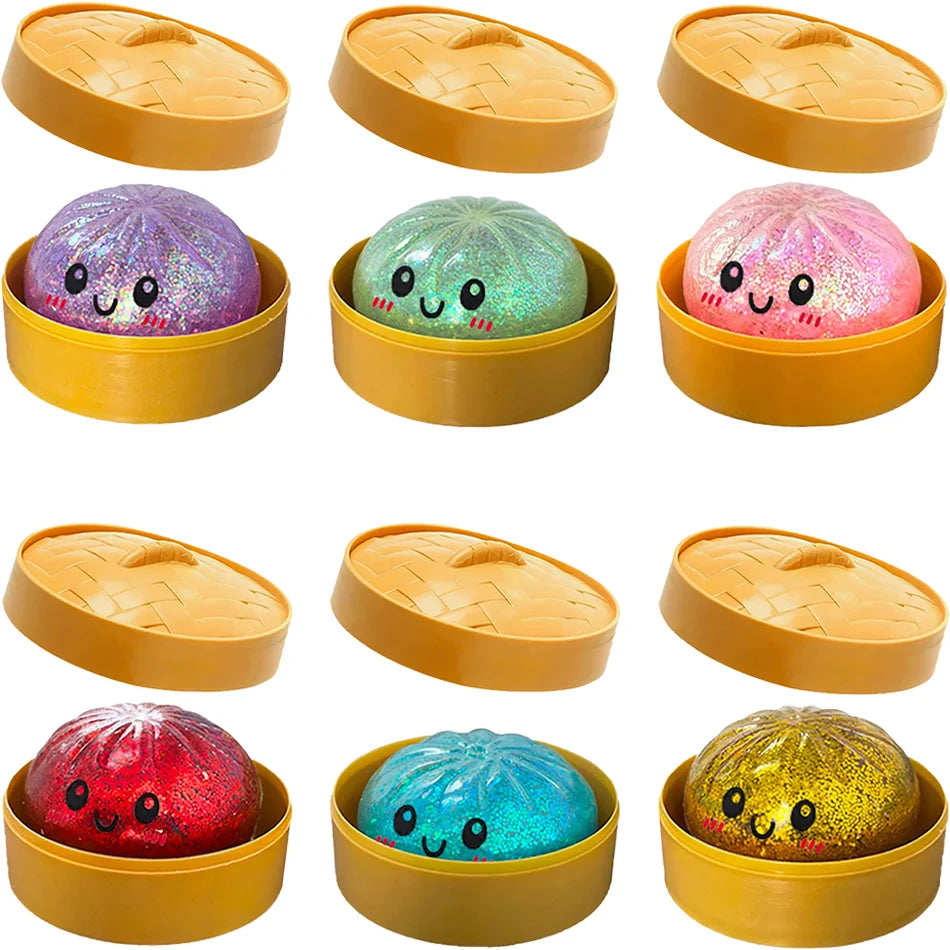 Squishy Dumpling Pailleté — Jouet Sensoriel Anti-Stress serenya