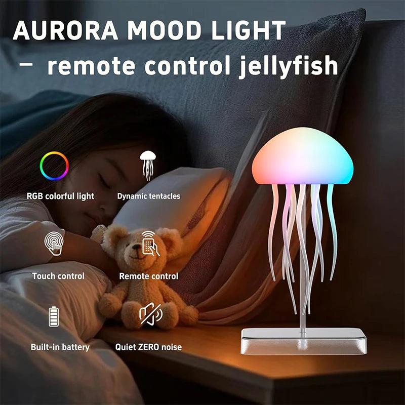Lampe Méduse LED — 9 Tentacules & Télécommande