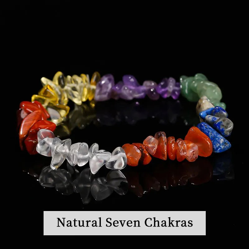 Bracelet Cristaux Naturels — Guérison Chakras & Énergie Positive serenya