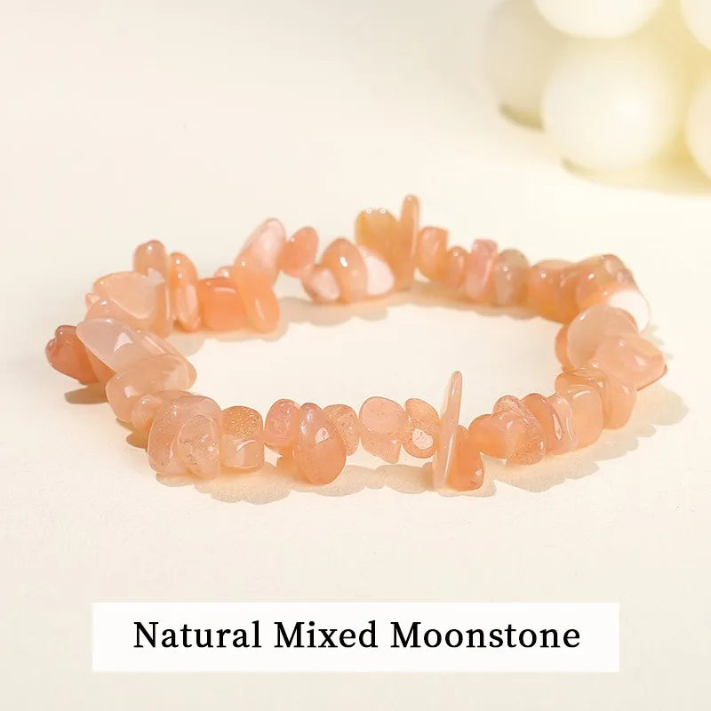 Natural Amethyst Chips Bracelet Healing Chakra Yoga Meditation and Positive Energy Crystal Stretch Bangles Gift for Girlfriend serenya