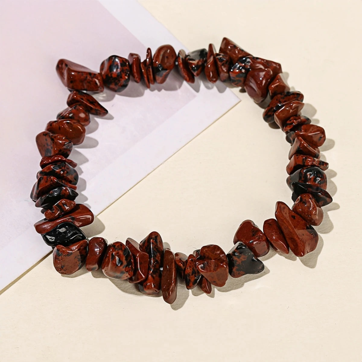 Natural Amethyst Chips Bracelet Healing Chakra Yoga Meditation and Positive Energy Crystal Stretch Bangles Gift for Girlfriend serenya