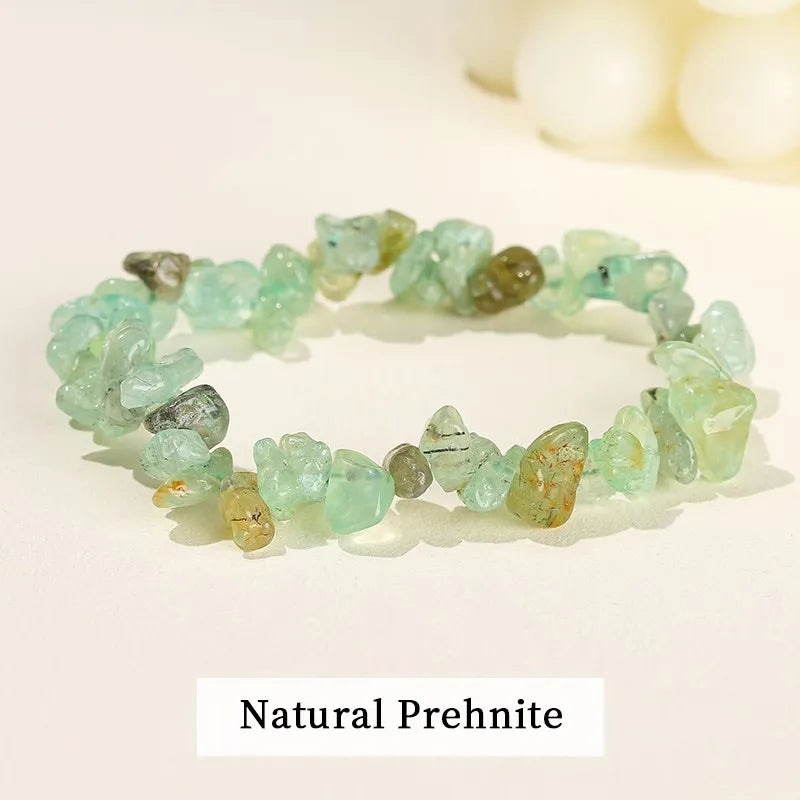 Natural Amethyst Chips Bracelet Healing Chakra Yoga Meditation and Positive Energy Crystal Stretch Bangles Gift for Girlfriend serenya