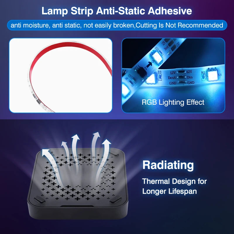 2024 New Ambient TV LED Backlight Sync to Screen For 40-85Inch Real-Time Sync LED Light Strip For 4K HDMI-Compatible 2.0 Device serenya