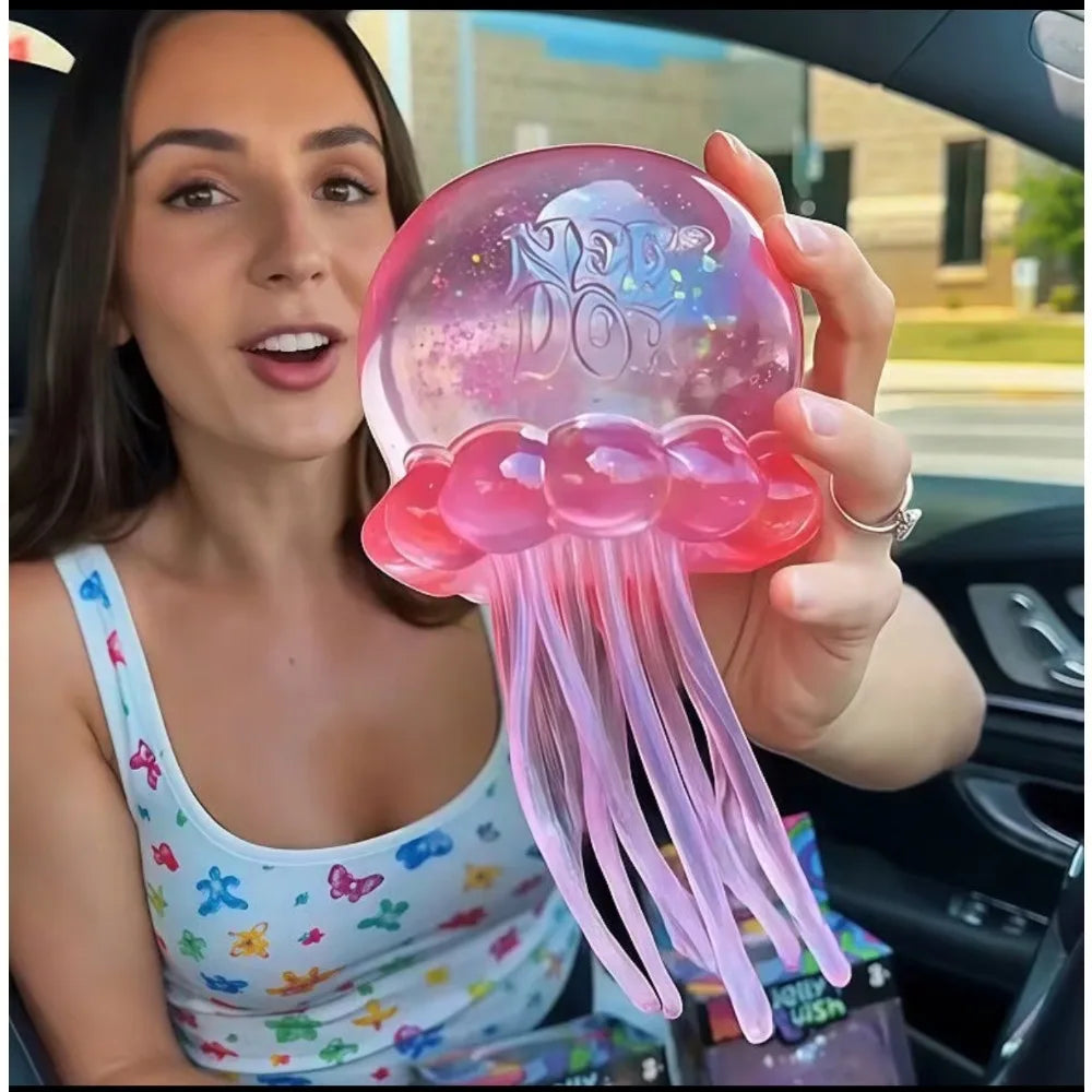 New Jellyfish Squeeze Fidget Toy Product Needoh Jellyfish Stress Relief Relax Squishy Anti-Anxiety Squeeze Object For Focus serenya