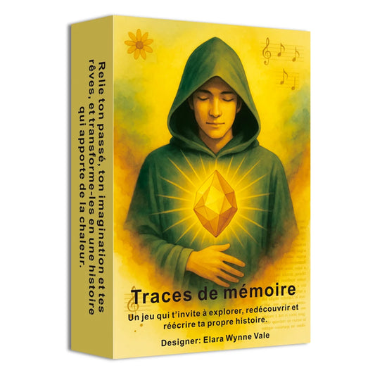 French Oracle Card Deck, French Tarot Cards, Traces of Memory Card Deck for Personal Reading, 12*8cm, 50 Cards serenya
