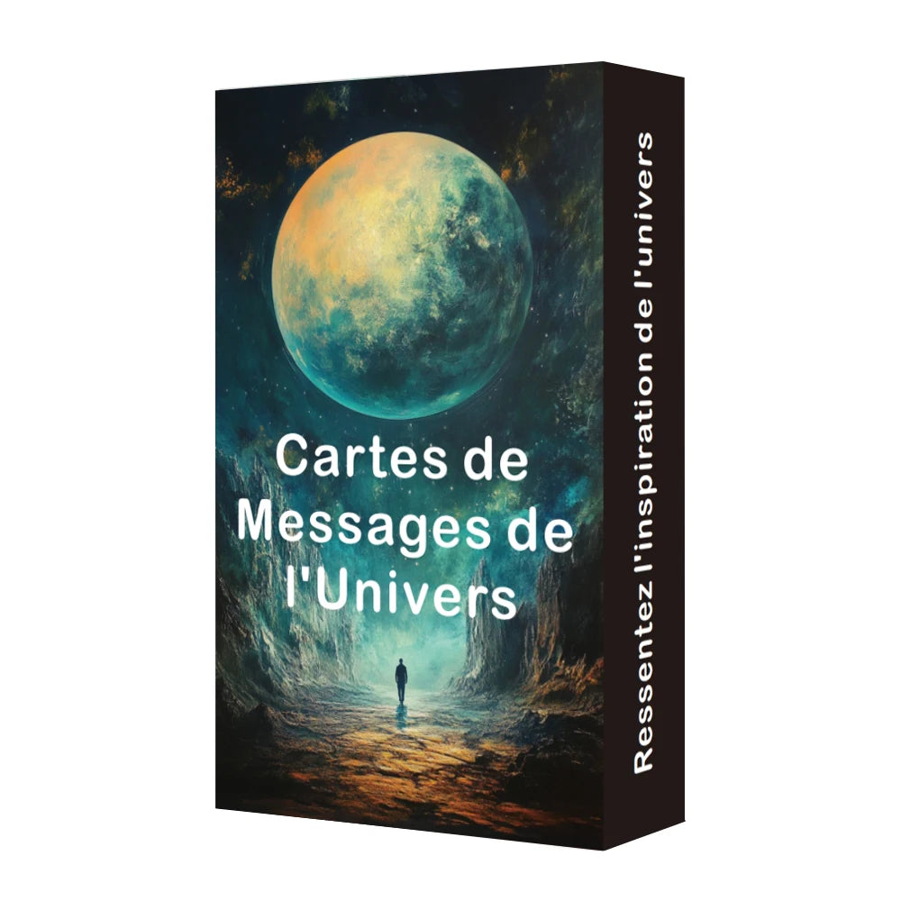 French Oracle Cards, French Tarot Deck, Universe Messages Tarot Cards, Cosmic Wisdom Oracle Cards, 12x7cm, 54-Cards serenya