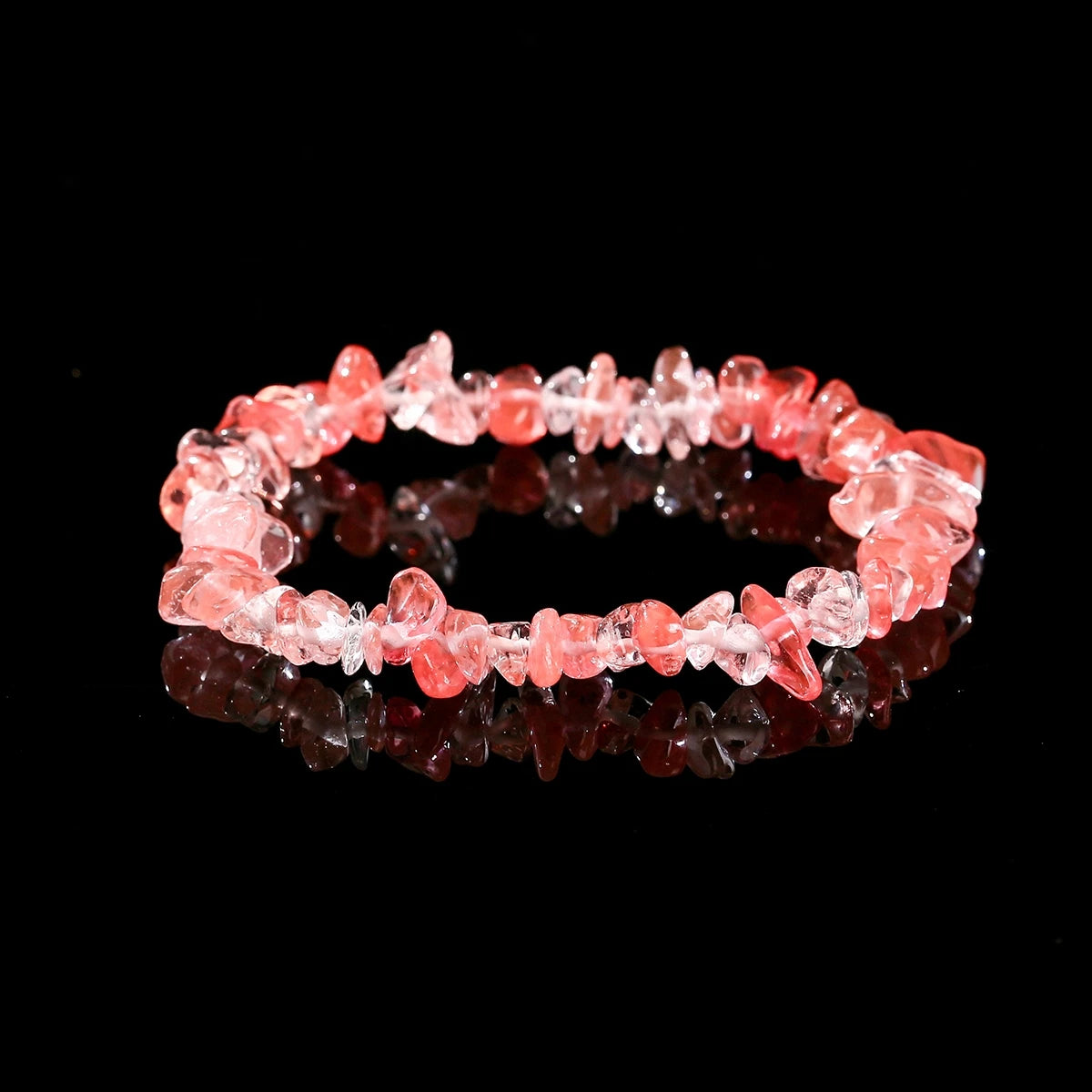 Natural Amethyst Chips Bracelet Healing Chakra Yoga Meditation and Positive Energy Crystal Stretch Bangles Gift for Girlfriend serenya