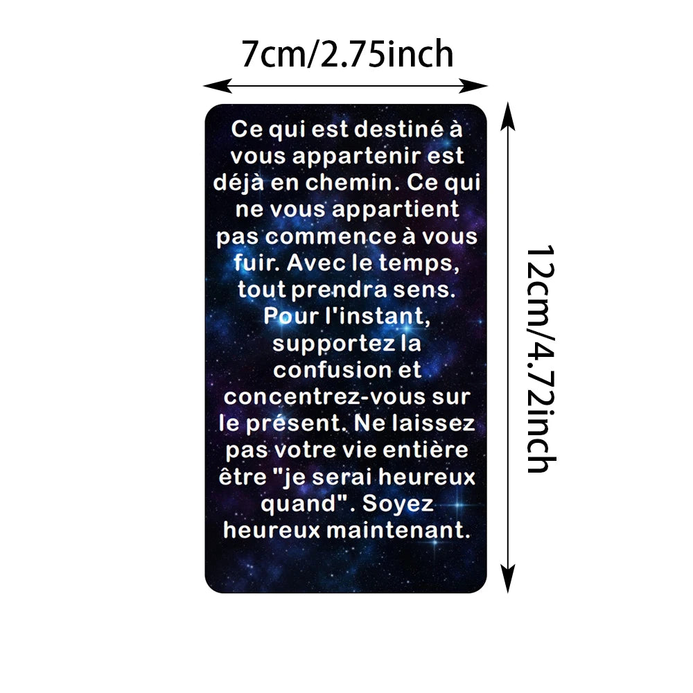 French Oracle Cards, French Tarot Deck, Universe Messages Tarot Cards, Cosmic Wisdom Oracle Cards, 12x7cm, 54-Cards serenya