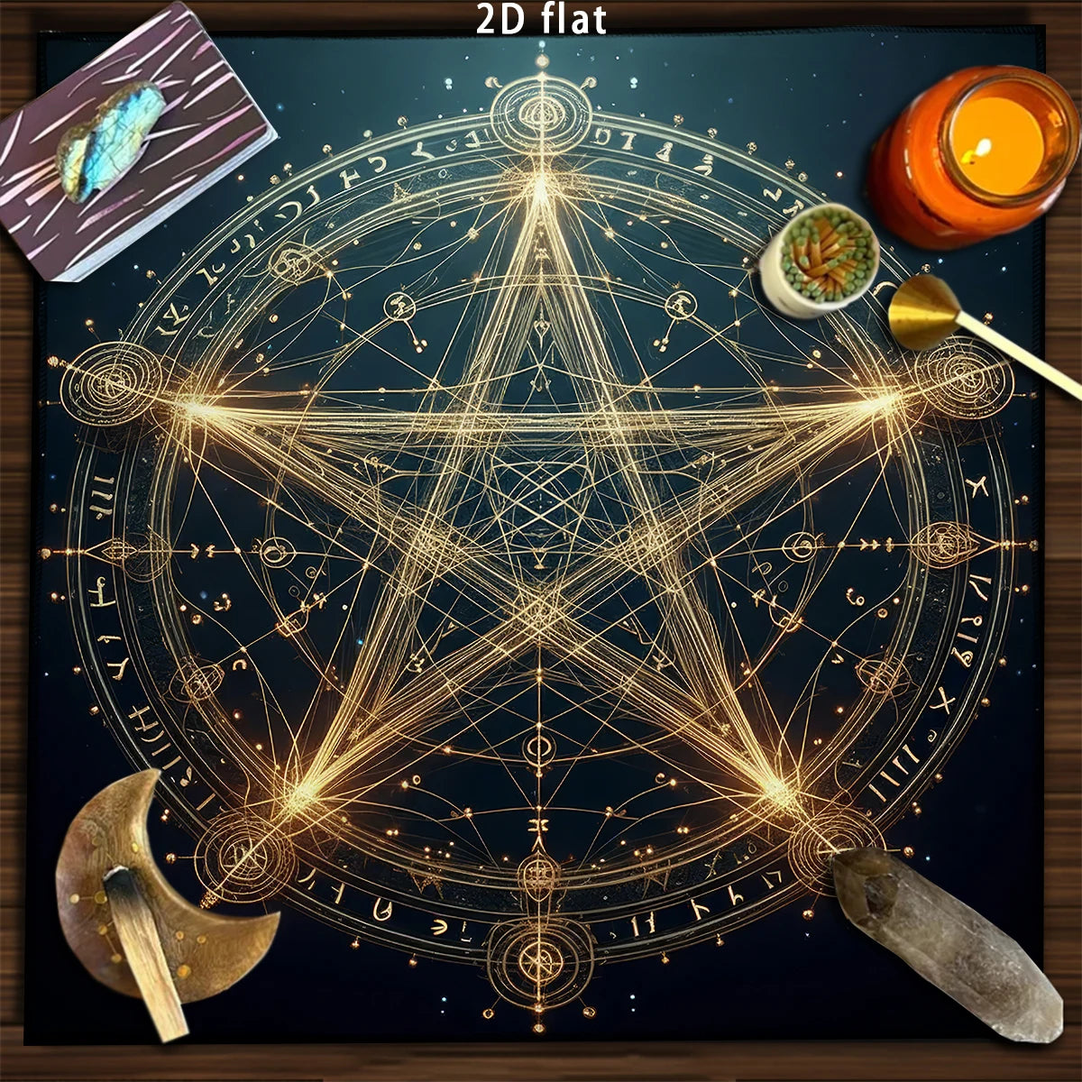 Sun & Moon Altar Cloth Tarot Table Cloth Geometric Star Starry Sky Constellation Divination Cloth Witchcraft Astrology Decor serenya