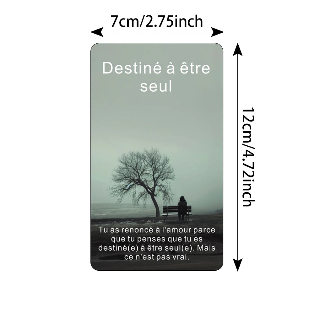 French Soulmate Tarot Cards, What's Blocking You? Love Oracle Cards, Singles Relationship Oracle Deck for Beginners, 80-Cards serenya