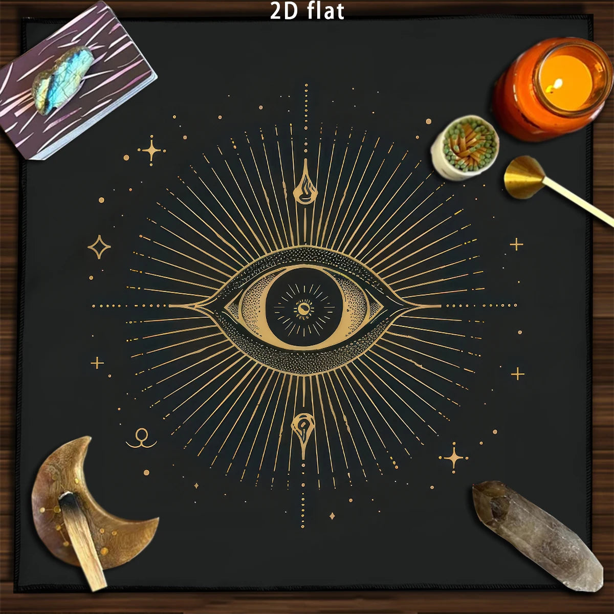 Sun & Moon Altar Cloth Tarot Table Cloth Geometric Star Starry Sky Constellation Divination Cloth Witchcraft Astrology Decor serenya