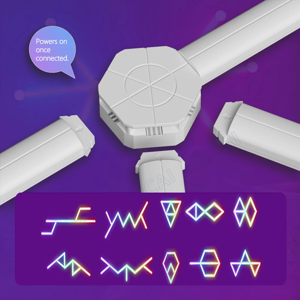 Splicing Light DIY Atmosphere Light RGB Smart Wall Light Voice Control Lamp for Esports Room Bedroom Bar Decoration Night Light serenya