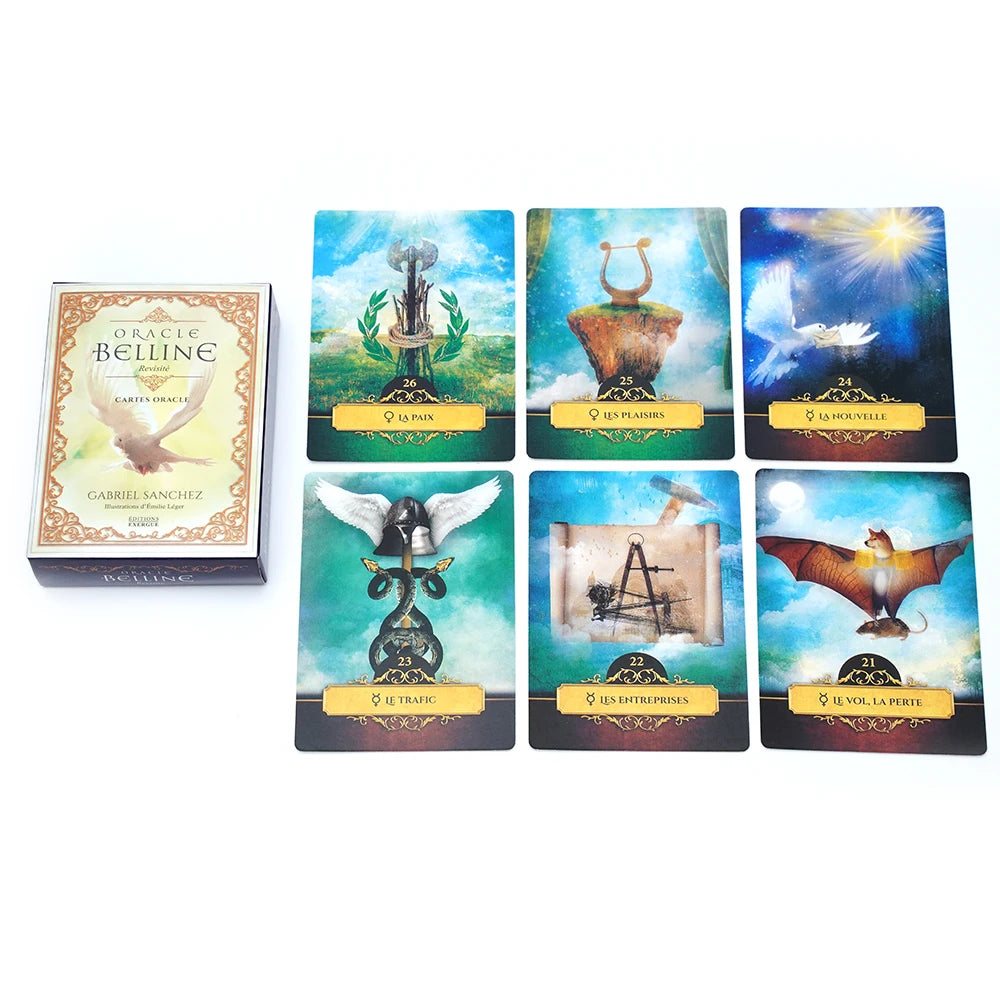 Oracle Belline Revisite French Version of Tarot Cards Gabriel Sanchez pour la Divination et la Guidance Spirituelle Family Party serenya