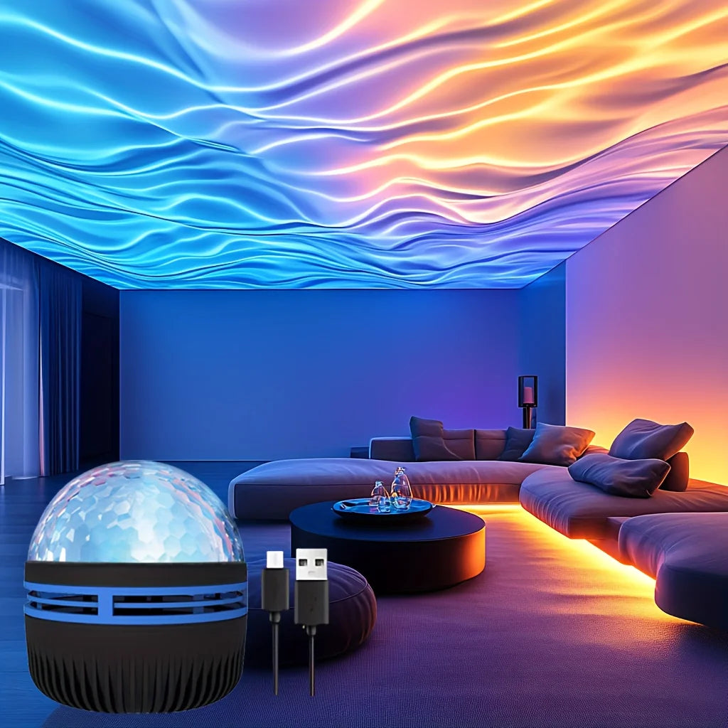 Starry Night Sky Projector LED NightLights USB Plug-in Remote Control RGB Galaxy Light 7 Modes for Party Room Bedroom Bar Decor serenya
