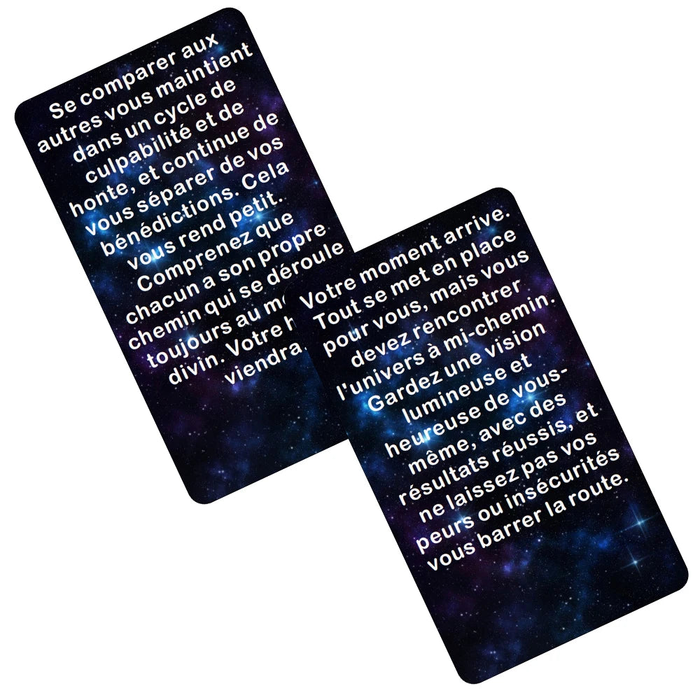 French Oracle Cards, French Tarot Deck, Universe Messages Tarot Cards, Cosmic Wisdom Oracle Cards, 12x7cm, 54-Cards serenya